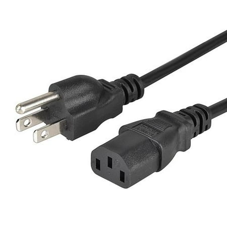 Prong Ac Adapter Power Cord - Insten 6 Feet 6FT Black 3 Prong US Plug AC Power Adapter Cable Cord for PC Laptop Desktop / Printers / Monitors