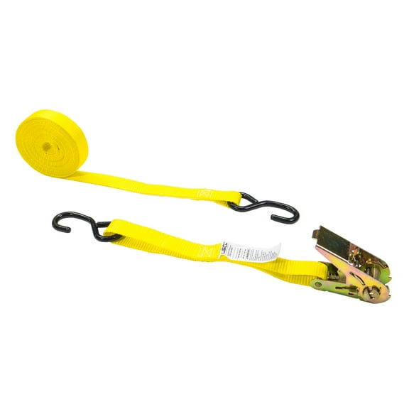1" x 20' Ratchet Strap w/ S-Hooks (Utility)