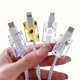 thumbnail image 1 of 1 juego de lindas fundas protectoras for cables de datos con flores y frutas | adecuado for soporte de cable de carga de teléfono móvil Apple IOS | diseño anti-rotura, 1 of 2