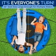 thumbnail image 5 of SereneLife 40" Saucer Swing - Outdoor Swing Set with Universal Hanging Kit, Swinging Seat Spinner with Pillow & Carry Bag, Weatherproof, Water-Resistant, Supports Up to 700 lbs, Blue, 5 of 7