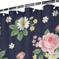 thumbnail image 3 of Pioneer Flower Floral Print Pattern Shower Curtain 72"x84", Bathroom Decorative Shower Curtain Set with 12 Hooks, Waterproof Washable, 3 of 6