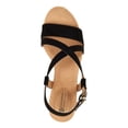 thumbnail image 2 of GIANI BERNINI Womens Black Cushioned Comfort Dellie Round Toe Wedge Buckle Espadrille Shoes 11 M, 2 of 4