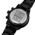 thumbnail image 2 of Bucks Ammo Trucks Engraved For Hunting Hunters Multifunction Men's Watch Stainless Steel W Copper Dial, 2 of 20