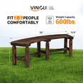 thumbnail image 6 of Ktaxon Outdoor Wooden Curved Bench, Fire Pit Curved Backless Bench,  All-Weather Design for Patio Garden Deck and Backyard - Carbonized Brown, 6 of 9
