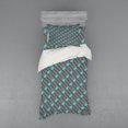 thumbnail image 2 of Ambesonne Abstract Bedding Set 4 Pcs, Modern Diagonal Zigzags, Queen, Seafoam Grey, 2 of 3