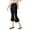 Black, variant on Girl's Capri Flare Leggings Summer Lightweigh Elastic Waist Bell Bottoms Bootcut Yoga Everyday Pants