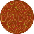 thumbnail image 1 of Ahgly Company Machine Washable Indoor Round Transitional Orange Red Orange Area Rugs, 3' Round, 1 of 7