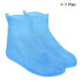thumbnail image 4 of Unique Bargains 24x18.5cm Surchaussures Pliables Réutilisables en Silicone Imperméables, Bleu, 4 of 7