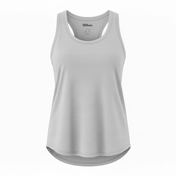 Tank Top Deportivo Wilson para Mujer Jacquard Wave Color Gris Talla EG
