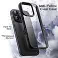 thumbnail image 3 of JETech Case for iPhone 16 Pro Max 6.9-Inch, Shockproof Phone Bumper Cover, Solid Color Matte TPU Frame, Anti-Scratch Clear Back (Black), 3 of 6