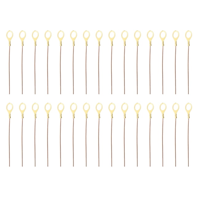 Uxcell 10 pulgadas Cable de cobre desnudo - Terminales de conexión a tierra de cobre, 30 piezas de cables de cobre con terminal
