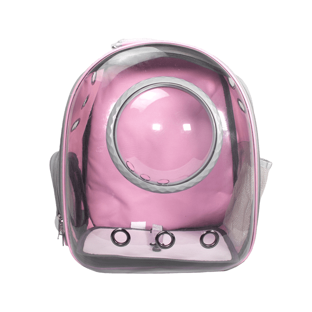 MOCHILA BURBUJA P/MASCOTAS ROSA