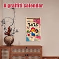 thumbnail image 4 of 12-Month Artistic Hand-Drawn Graffiti Wall Calendar, Decorative Hanging Monthly Calendar With Vibrant Illustrations, 1 Pc Aesthetic Wall Decor For Home, Living Room, Bedroom,, 4 of 6