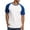 R.blue/Wht, variant on DailyWear Men's Casual Short-Sleeve Plain Baseball Cotton T Shirts, Solid Print, Large