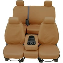 Covercraft SeatSaver Custom First Row Seat Cover: Tan, Polycotton, Bucket Seats, 2 Pk