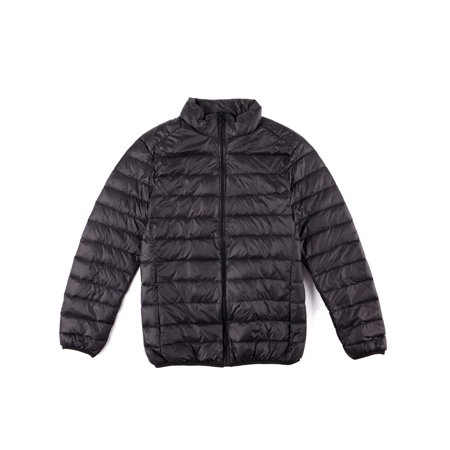 Men's Packable Down Jacket Winter Warm Jacket lightweight Zipper Jacket Puffer Bubble Coat Black