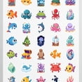 thumbnail image 4 of 35pcs-50pcs Colorful Animal Stickers Marine Life Stickers Cute Sea Creature Stickers for Laptops Phones Suitcases, 4 of 9