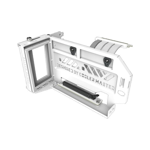 Cooler Master Vertical Graphics Card Holder Kit V3 - White, Gray - ABS, SGCC Steel, Nickel, Gold, Brass, Polypropylene
