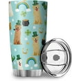 thumbnail image 2 of Irish Golden Retriever Clovers 20oz Tumbler with Lid Rainbow St.Patricks Day Dogs Vacuum Insulated Car Bottles Cup Travel Mug Saint Paddy''s Day Gifts for Irish for Hot and Cold Drinks, 2 of 6