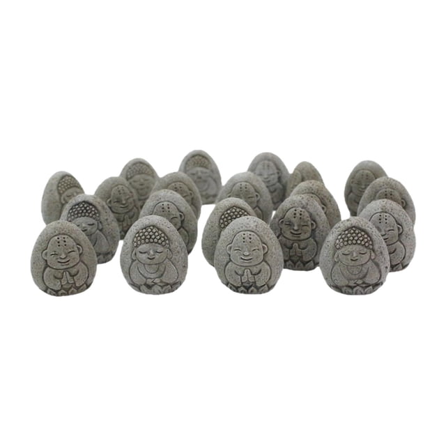 20x Stone Stone Buddha Estatua de alivio Ornamento de paisaje Decoración de bonsai para accesorios de acuarios de peces múltiples