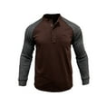 thumbnail image 2 of XIYON Mens Long Sleeve Polo Shirts Men Cotton Shirt Crew Neck Tee Shirts Hipster Hop Longline Casual Tops Gym Muscle Shirts Classic Men's Shirts, 2 of 7