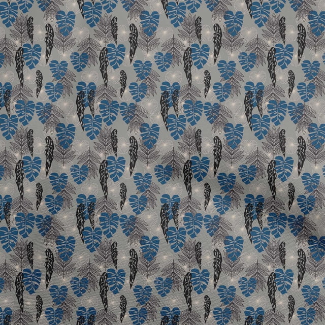 oneOone Georgette Viscose Blue Fabric Tropical Sewing Craft Projects Fabric Prints By Yard 42 Inch Wide