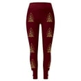 thumbnail image 3 of MKLEKYY Leggings de compresión para mujer, mallas huecas informales con estampado de árbol de Navidad para mujer, mallas deportivas de realce para fitness, pantalones de yoga, 3 of 3