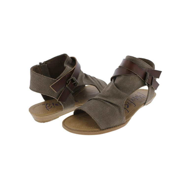 Blowfish Womens Balla Canvas Belted Flat Sandals Walmart