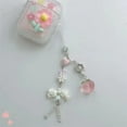 thumbnail image 6 of Fashion Pink Phone Charms Pendant Kawaii Cute Bowknot Bead Sweet Girl Keychain Y2K Peach Handmade Bag Pendant, 6 of 10