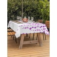 thumbnail image 3 of Outdoor Tablecloth with Umbrella Hole for Patio/Picnic/Party/Camping, Purple Polka Dots Waterproof Table Cloth Rectangle Table Cover Washable, Vintage Abstract Art Watercolor (54"x 80"), 3 of 8