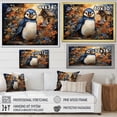 thumbnail image 4 of Designart "Penguin Playhouse Of Playfulness I" Penguin Floater Framed Wall Art Living Room, 4 of 5