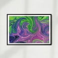 thumbnail image 2 of Abstract Neon Waves 11 x 14 UNFRAMED Print Abstract Wall Art, 2 of 2