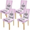 thumbnail image 1 of FMSHPON Keep Calm and Love Paris Stretch Chair Cover Protector Seat Slipcover for Dining Room Hotel Wedding Party Set of 4, 1 of 6
