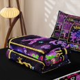 thumbnail image 5 of Homewish Cheerleading Theme Zipper Full Size Comforter Sets with Fitted Sheet and 2 Pillowcases For Girls,Cheerleader Silhouette Zipper Bedding Set,Black Reversible,4-Piece, 5 of 7