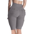 thumbnail image 4 of Women's Yoga Shorts Biker Shorts Women High Waisted Short Leggings Knee Length Womens Gym Workout Long Shorts,Gray Women's Yoga Shorts XXXL, 4 of 6