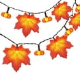 thumbnail image 2 of LED Maple Leaf Light String Halloween Thanksgiving Garden Party Decoration Lights, 2 of 5