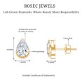 thumbnail image 5 of Rosec Jewels 1 Carat Lab Diamond Earrings Studs - Pear Shape Diamond Earrings (EF-VS Grade) - with Jewelry Box, 10K Yellow Gold, 5 of 6