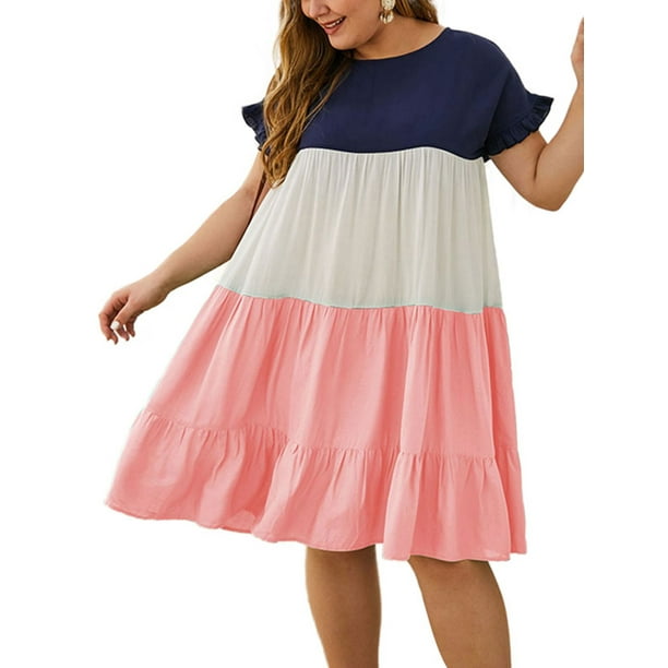 Ukap Ukap Women Plus Size Summer Dresses Beach Holiday Ruffle Swing Dress Short Sleeve Oversized Striped Sun Dress Walmart Com Walmart Com Ukap Ukap Women Plus Size Summer Dresses Beach Holiday Ruffle Swing Dress Short Sleeve Oversized Striped Sun Dress Walmart Com Walmart Com