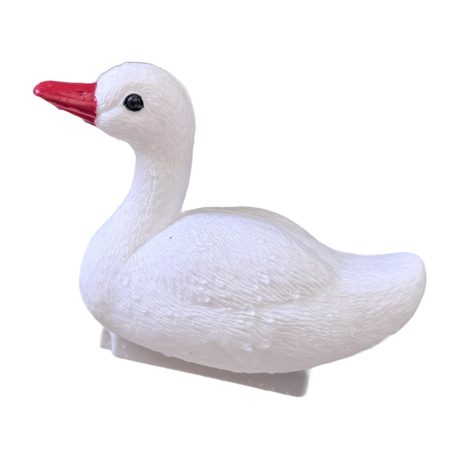 oshhni Swan Decoy Outdoor Figurine Deterrent Swimming Sculpture Garden Statue Goose Decoration for Outside Lake Pond Fields 20cmx11cmx7cm