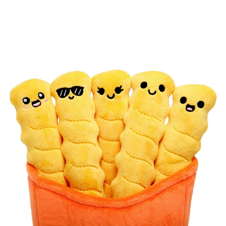 Emotional Support Pals Crinkle Fries Food Plush Toys, 5 Plushies