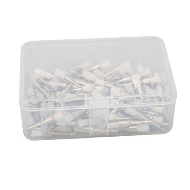 100 piezas de cepillo de pulido dental de goma de silicona desechable para limpieza de dientes, cepillo de pulido bucal transparente