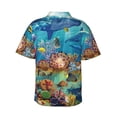 thumbnail image 3 of Goofa Sea World Hawaiian Shirt for Men, Unisex Summer Beach Casual Short Sleeve Button Down Shirts,Aloha Tropical Floral print shirt-X-Large, 3 of 9