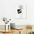 thumbnail image 3 of Acheng Modern Abstract Minimalist Line Women Reading Canvas Wall Art Boho Botanical Flower Aesthetic Posters Contemporary Black White Female Body Drawing Silhouette Bedroom Decor 12x16 in, 3 of 5