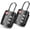 Black,Black, variant on 2 PACK TSA Approved Travel Luggage Locks, Combination Lock Alloy Body, Keyless 3-Digit Padlocks, Travel Sentry Accepted Compatible Padlock for Gym Locker, Golf Bag Case, Backpack, Black-by GIVERARE