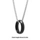 thumbnail image 3 of Retro Men's Necklace with Finger Ring Pendant Titaniums Steel Collarbone Chain Handmade Party Wear Neckchain Accessory Silver, 3 of 4