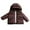 C-7284Brick Red, variant on TEDOYE Toddler Kids Boys Girls Autumn Winter Solid Color Round Neck With Hat Coats Warm And Windproof Down Jacket Stylish Wear, 4-5 Years