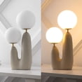 thumbnail image 3 of JONATHAN Y Oda 17.75" 2-Light Modern Bohemian Resin/Iron/Frosted Glass Danish Cactus LED Table Lamp, Almond/Brass Gold, JYL4065C, 3 of 6