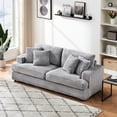 thumbnail image 2 of Gray Corduroy Sofa - Soft and Spacious for a Cozy Living Experience, 2 of 4