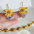 thumbnail image 6 of Moocorvic Fashion Sunflowers Earrings Yellow Sunflower Flower Earrings Female Small Earrings Ear Clips Gift Card Birthday Gifts for Friends Female Gifts for Mom,, 6 of 9