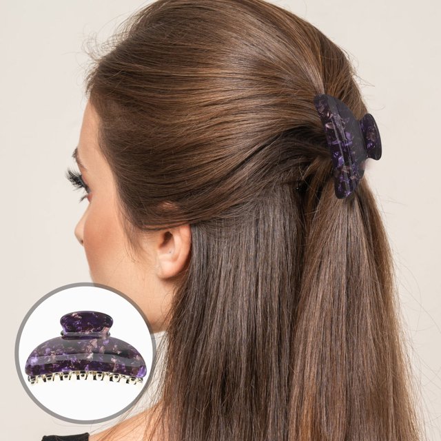 Moluckfu 6Ud Garras Para El En Acrílico Con Floral Y Agarre Doble Fuerte Para Uso En Ducha O